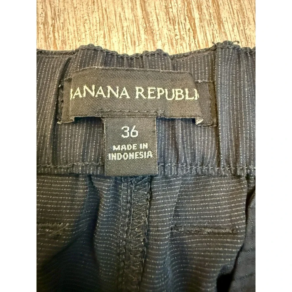 Banana Republic Mens Performance Tech Stretch Chino Shorts 36 Black Gray